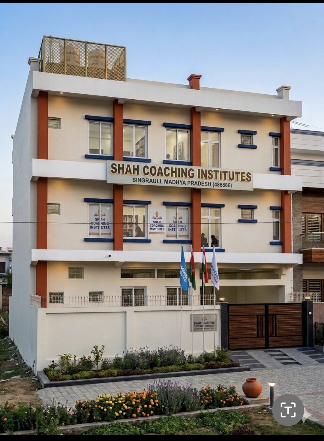 Shah Coaching Institute building in Singrauli